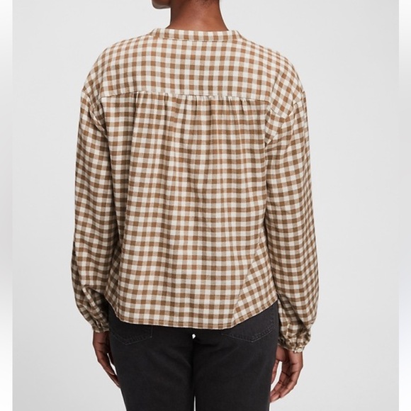 GAP Flannel Double Button Long Sleeve Top size medium - Picture 2 of 12